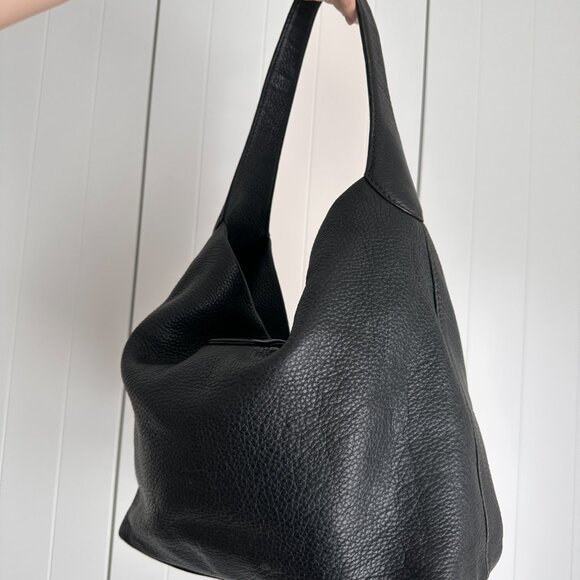 Vintage Dooney and Bourke Pebbled Leather Lock Annalisa Hobo - Picture 3 of 15